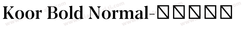 Koor Bold Normal字体转换